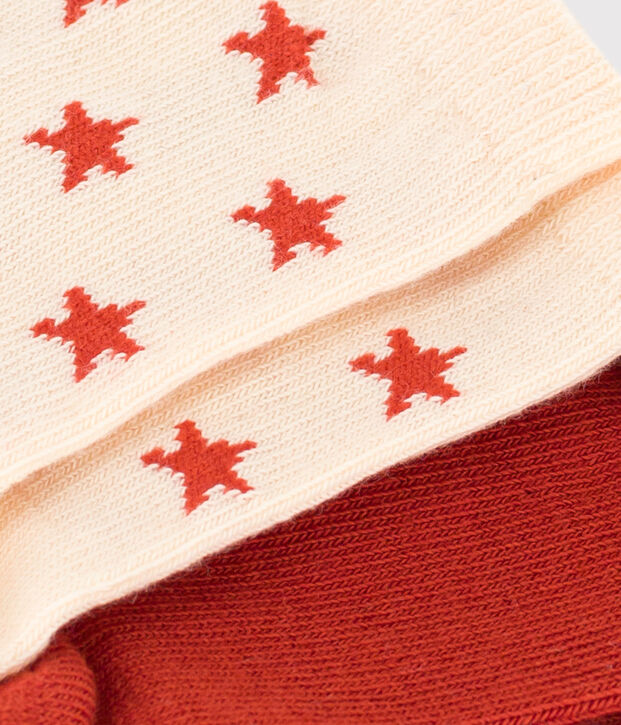 Lot de 2 paires de chaussettes &eacute;toiles en jersey de coton b&eacute;b&eacute; multicouleur
