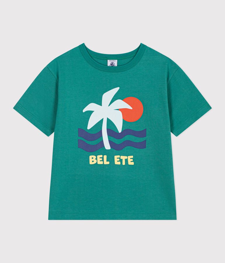 Tee-shirt enfant manches courtes en coton vert