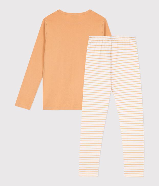 Pyjama en coton enfant beige/multicouleur