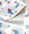 Ensemble 3 pièces imprimé ours bébé en coton biologique blanc MARSHMALLOW/blanc MULTICO