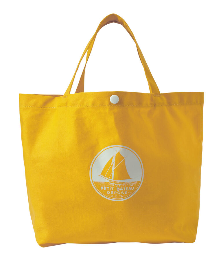 Tote bag fille en toile jaune