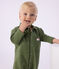 Combinaison longue b&eacute;b&eacute; en coton uni vert OLIVINE