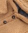 Manteau &agrave; capuche b&eacute;b&eacute; en sherpa beige fonc&eacute;