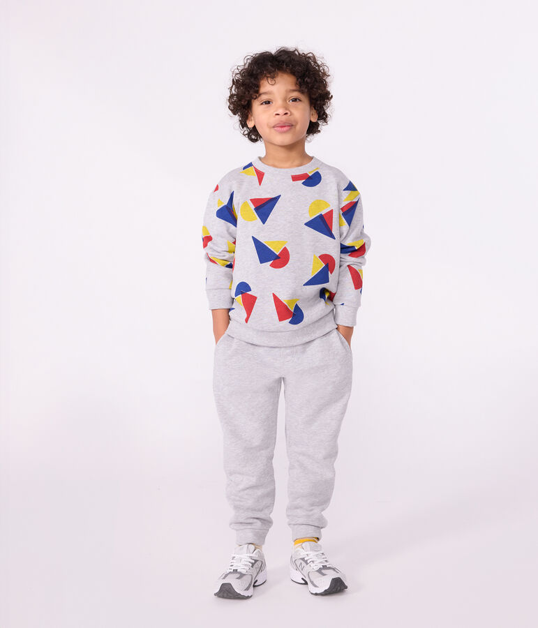 Pantalon de jogging enfant en coton uni gris FUMEE CHINE