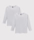 Lot de 2 tee-shirts manches longues blancs garçon