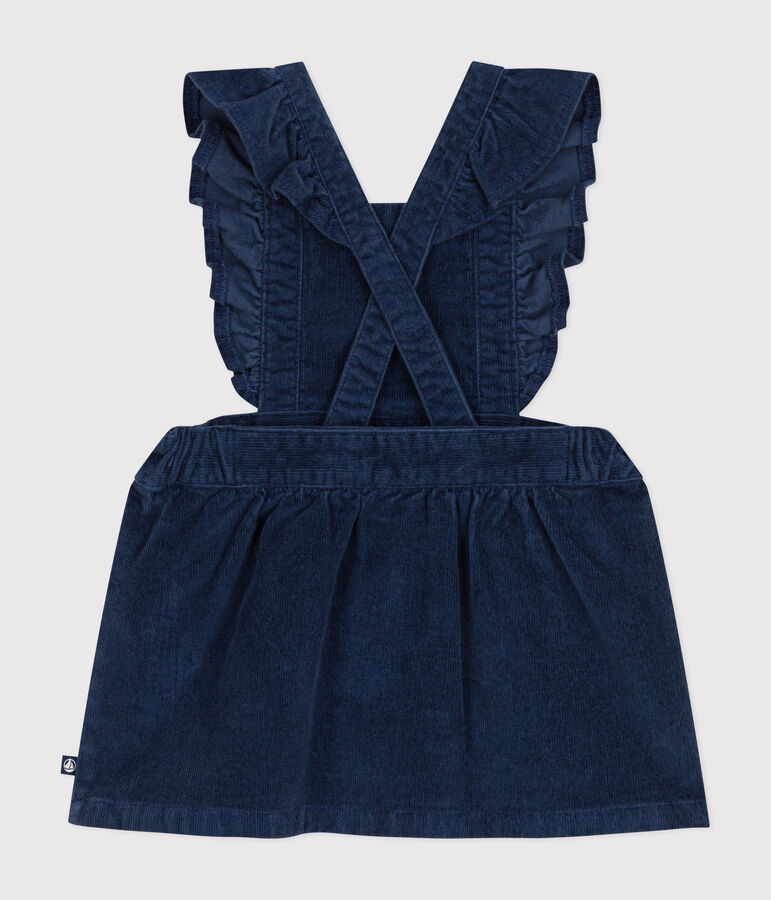 Robe sans manche en velours b&eacute;b&eacute; bleu CREPUSCULE
