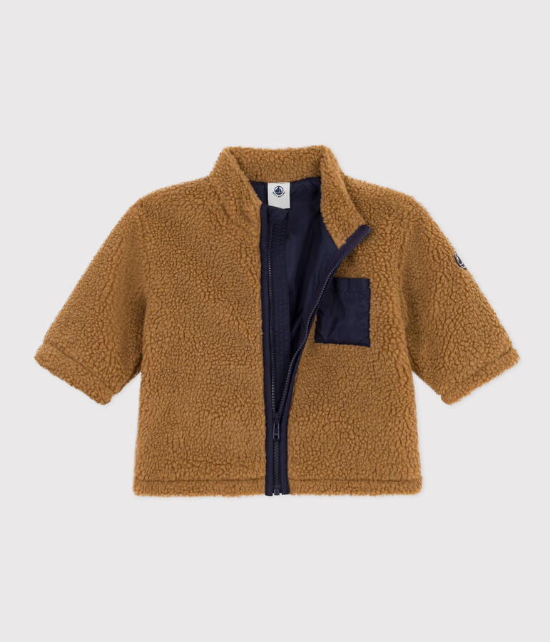 Veste en sherpa b&eacute;b&eacute; marron BRINDILLE