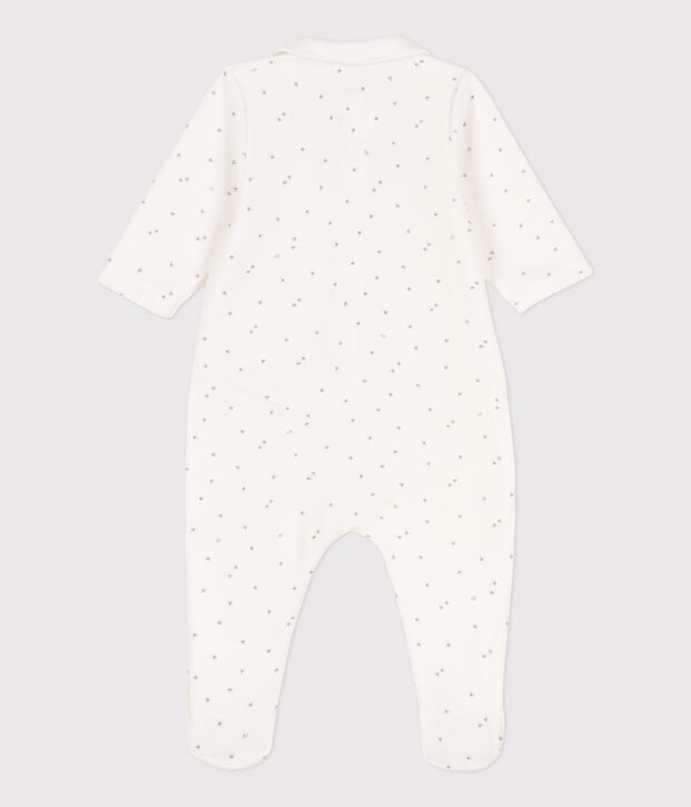 Dors-bien &eacute;toiles en velours blanc/gris