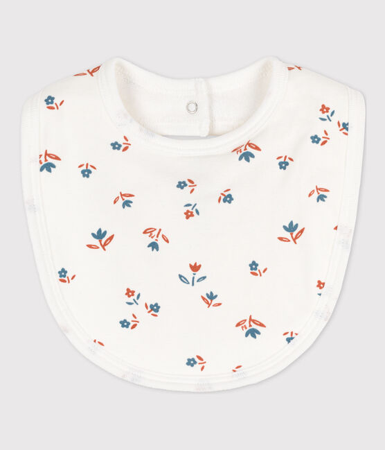 Bavoir imprimé bébé en coton blanc MARSHMALLOW/blanc MULTICO