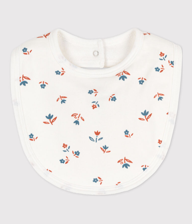 Bavoir imprim&eacute; b&eacute;b&eacute; en coton blanc/multicouleur