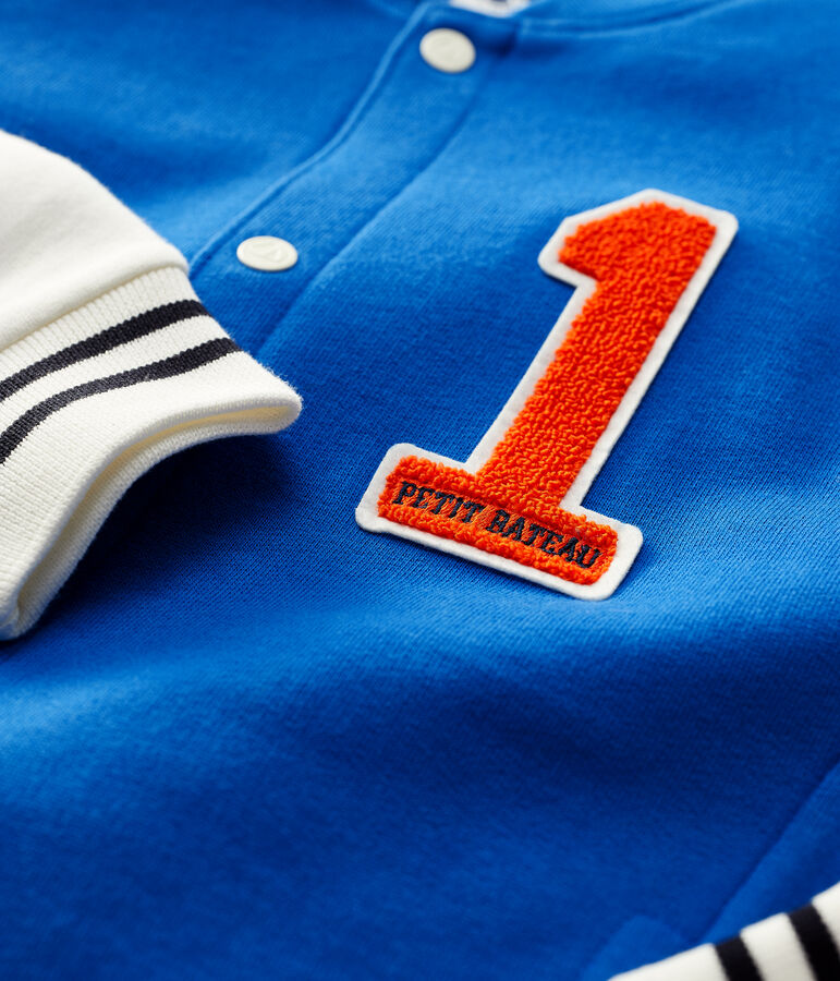 Teddy en molleton enfant fille / gar&ccedil;on bleu/blanc