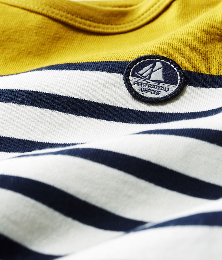 Combicourt b&eacute;b&eacute; gar&ccedil;on en jersey lourd ray&eacute; vert/blanc/bleu