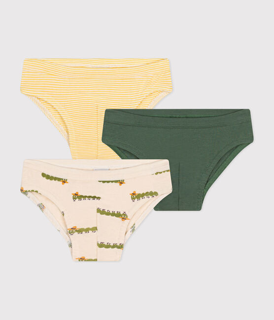 Lot de 3 slips millepatte en coton enfant variante 1