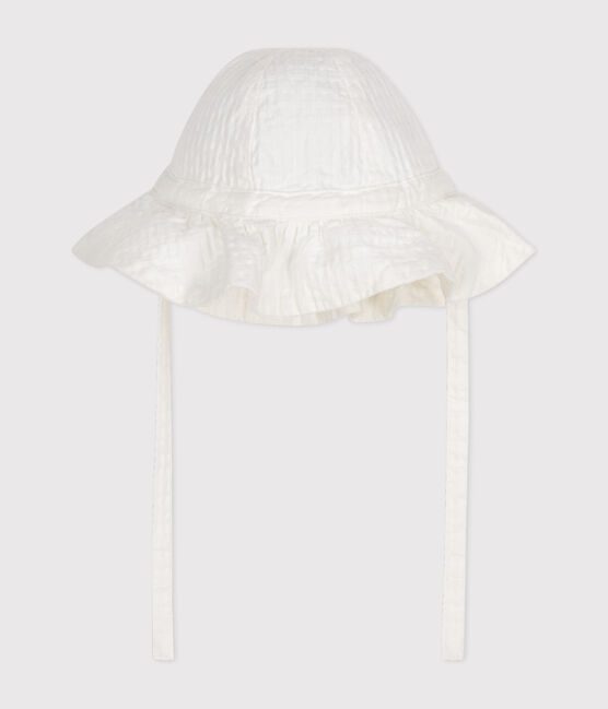 Capeline façonnée unie bébé fille blanc MARSHMALLOW
