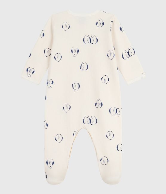 Pyjama bébé en molleton gratté avec col pétale imprimé fleuri MILK/ MULTICO