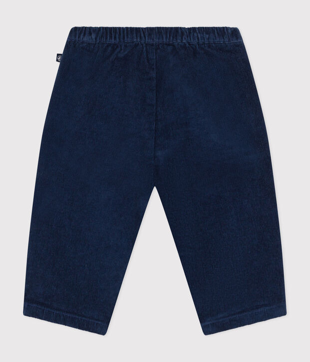 Pantalon en velours b&eacute;b&eacute; bleu fonc&eacute;