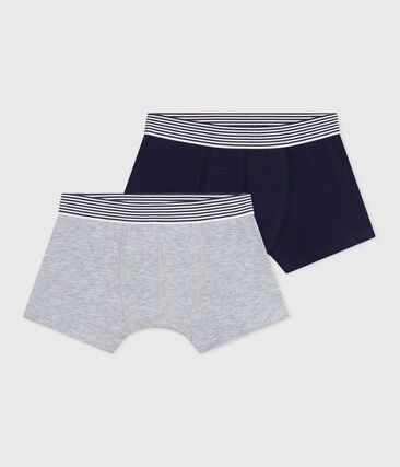 Lot de boxers enfant en coton et elasthanne uni