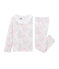 Pyjama petite fille en tubique blanc MARSHMALLOW/blanc MULTICO