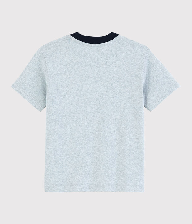 Tee-shirt manches courtes en coton enfant gar&ccedil;on gris