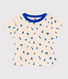 T-shirt bébé en coton à manches courtes, imprimé bateaux