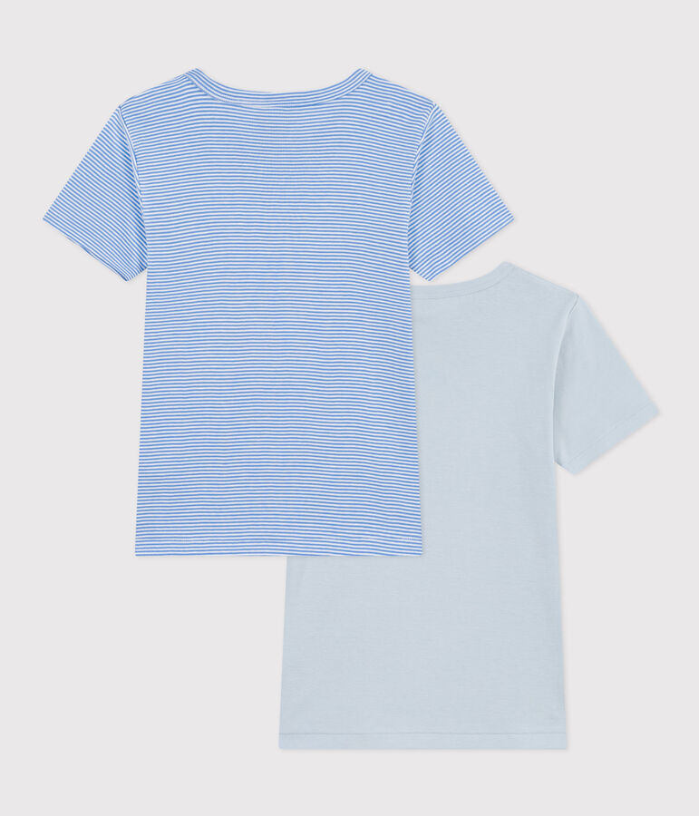 Lot de 2 tee-shirts &agrave; manches courtes essentiels en coton enfant variante 1