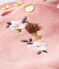 Salopette longue b&eacute;b&eacute; fille en molleton rose