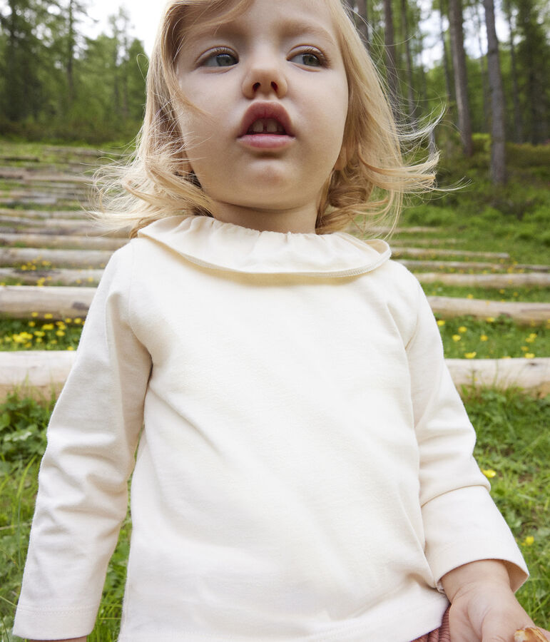 Blouse manches longues en jersey b&eacute;b&eacute; &eacute;cru AVALANCHE
