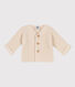 Cardigan bébé tricot point mousse en coton