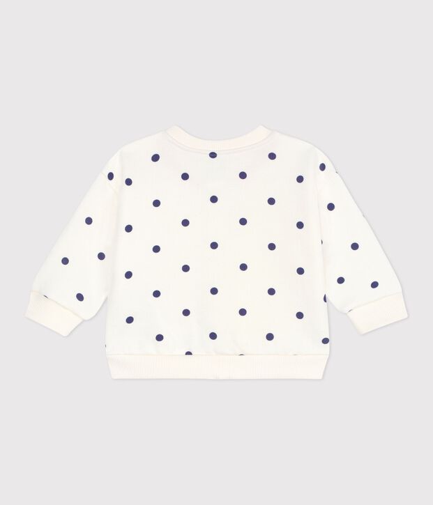 Veste teddy b&eacute;b&eacute; en coton, imprim&eacute;e &agrave; pois bleu/bleu