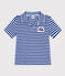 Polo manches courtes en bouclette éponge enfant garçon bleu SURF/ AVALANCHE