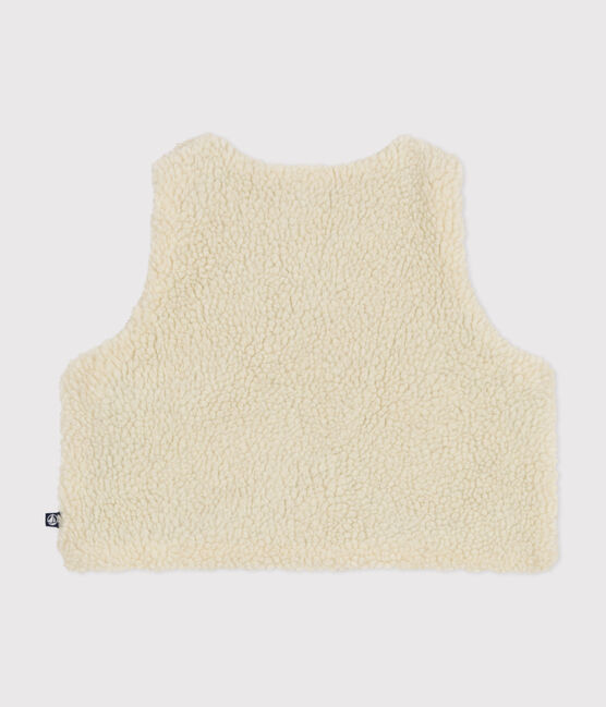 Veste sans manche en sherpa bébé écru AVALANCHE