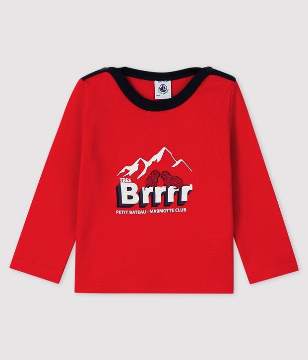 Tee-shirt b&eacute;b&eacute; gar&ccedil;on rouge