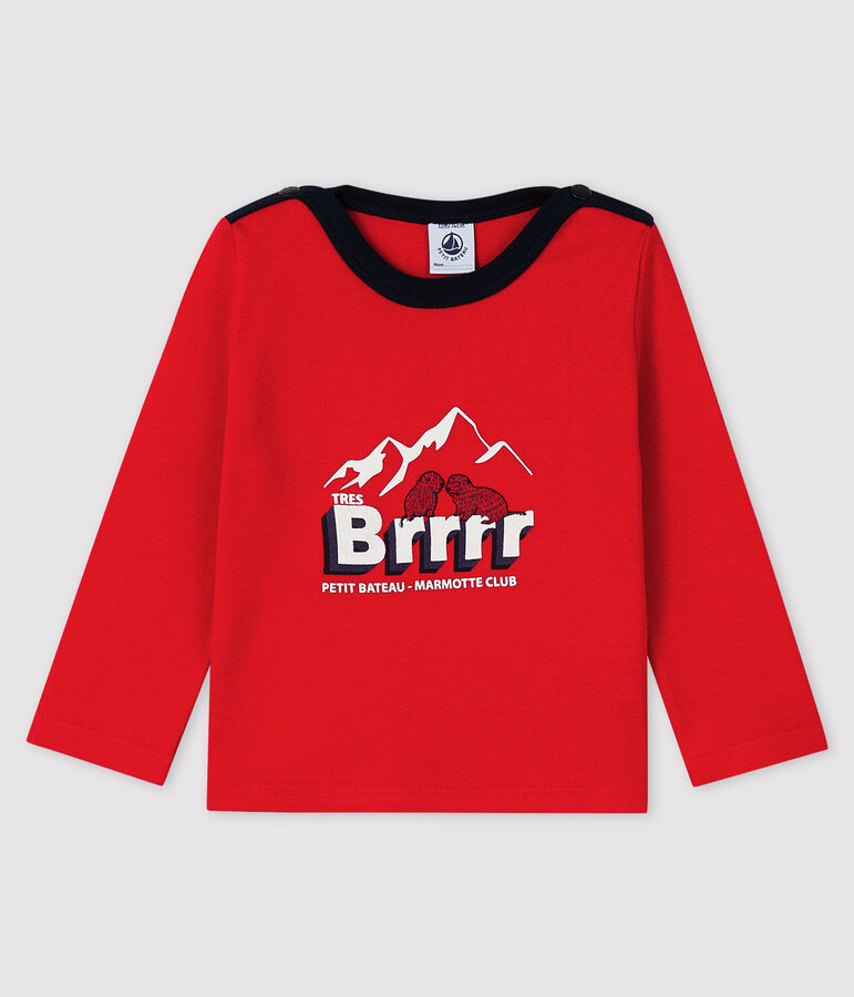 Tee-shirt b&eacute;b&eacute; gar&ccedil;on rouge