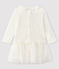Robe manches longues bébé fille blanc MARSHMALLOW