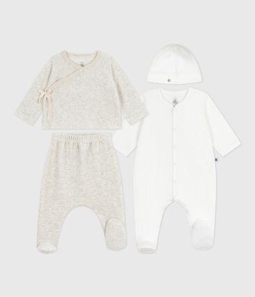 Coffret cadeau bébé en velours uni