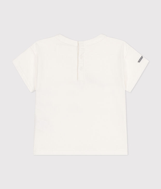 Tee-shirt Monsieur Madame en coton b&eacute;b&eacute; blanc