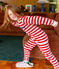 Pyjama  rayé en velours enfant STOP/ MARSHMALLOW