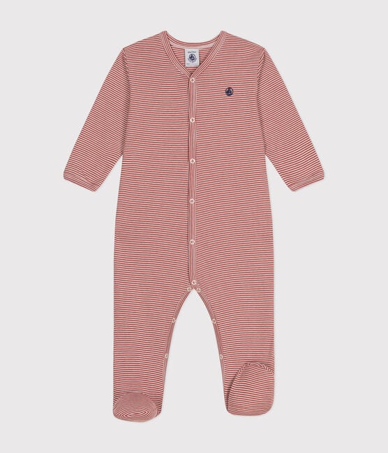 Pyjama à rayures en coton bébé FAMEUX/ MARSHMALLOW