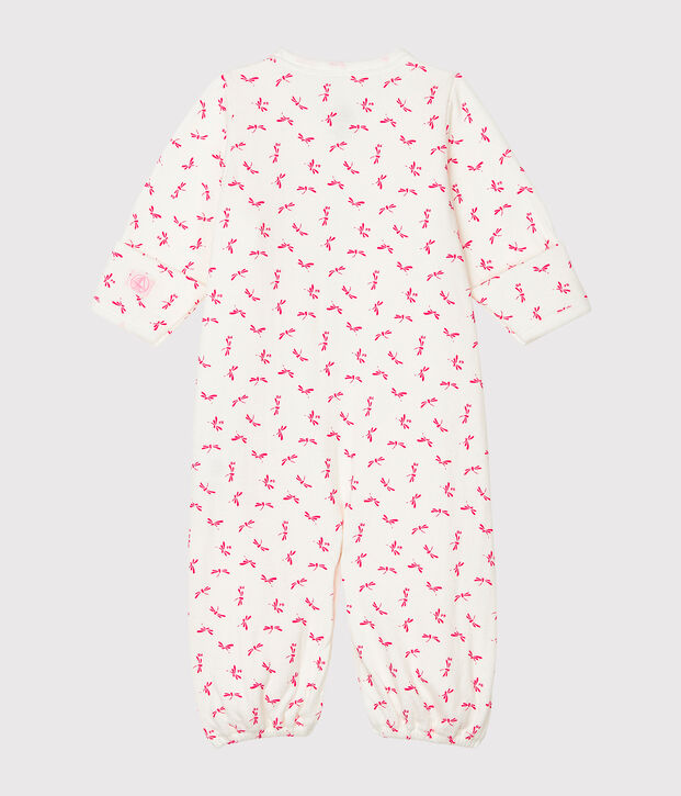 Combisac b&eacute;b&eacute; en c&ocirc;te blanc/rose