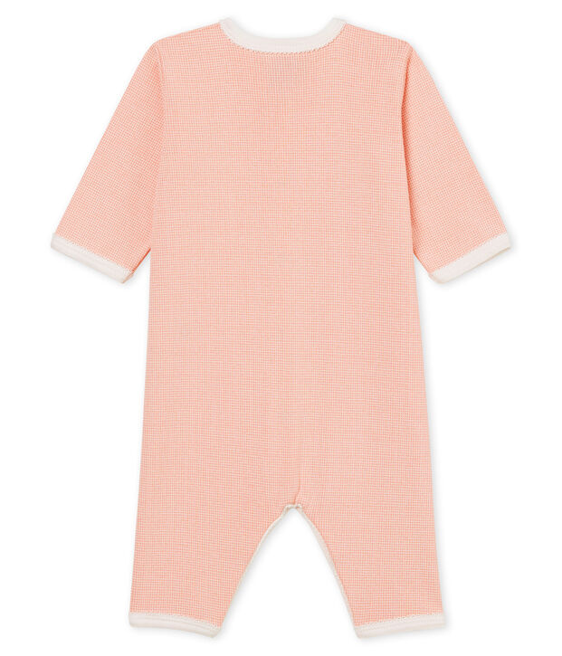 Dors bien b&eacute;b&eacute; fille en c&ocirc;te rose/blanc