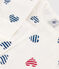 Pyjama enfant en coton manches longues imprim&eacute; c&oelig;urs blanc/multicouleur