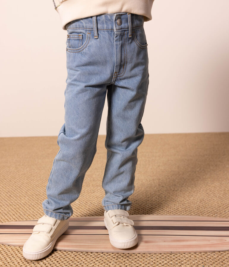 Pantalon droit en denim enfant gar&ccedil;on bleu ULTRA BLEACH