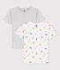 Lot de 2 t-shirts manches courtes petit garçon en coton biologique