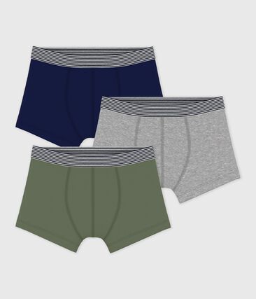 Lot de boxers enfant en coton uni