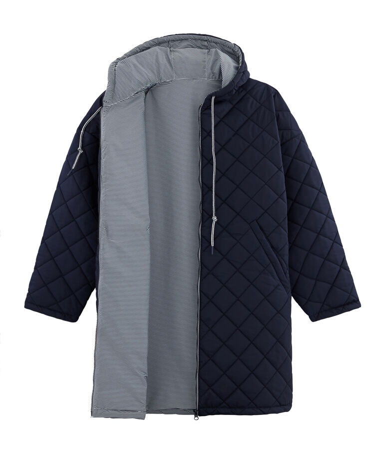 Coupe vent chaud long mixte bleu