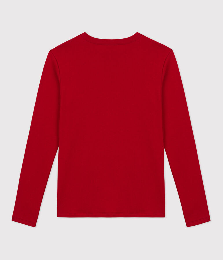 Tee-shirt L'ICONIQUE col rond en coton Femme rouge