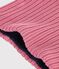 Snood enfant en tricot uni doubl&eacute; polaire rose