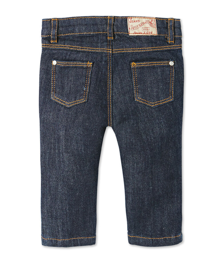 Pantalon slim b&eacute;b&eacute; mixte en jean bleu JEAN