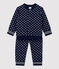 Ensemble jogging molleton bébé. bleu SMOKING/blanc MARSHMALLOW