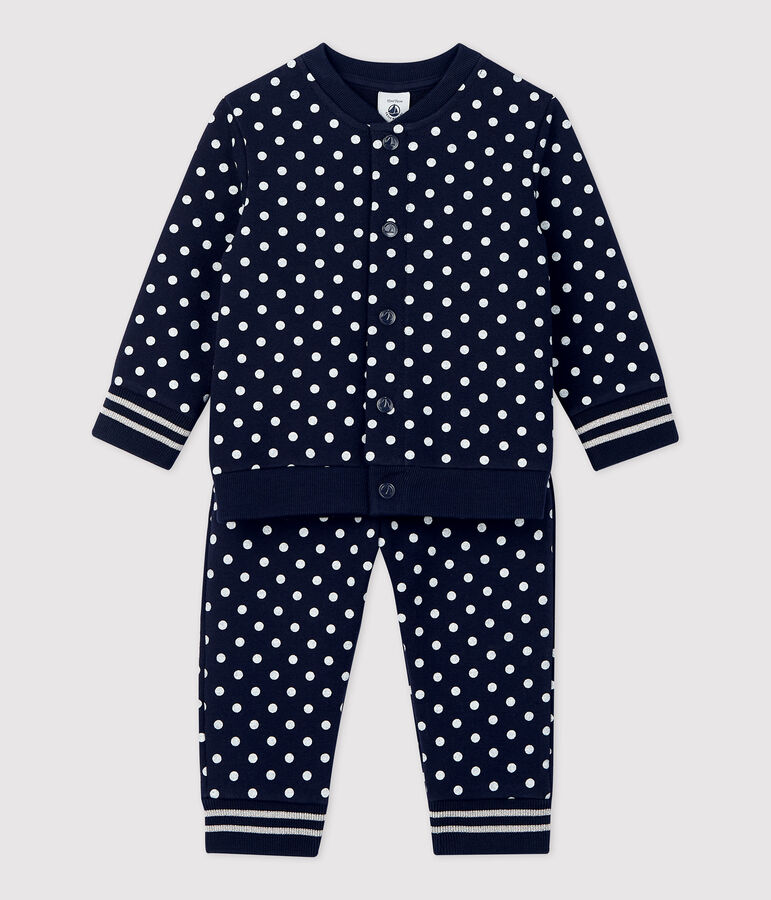 Ensemble jogging molleton b&eacute;b&eacute;. bleu/blanc